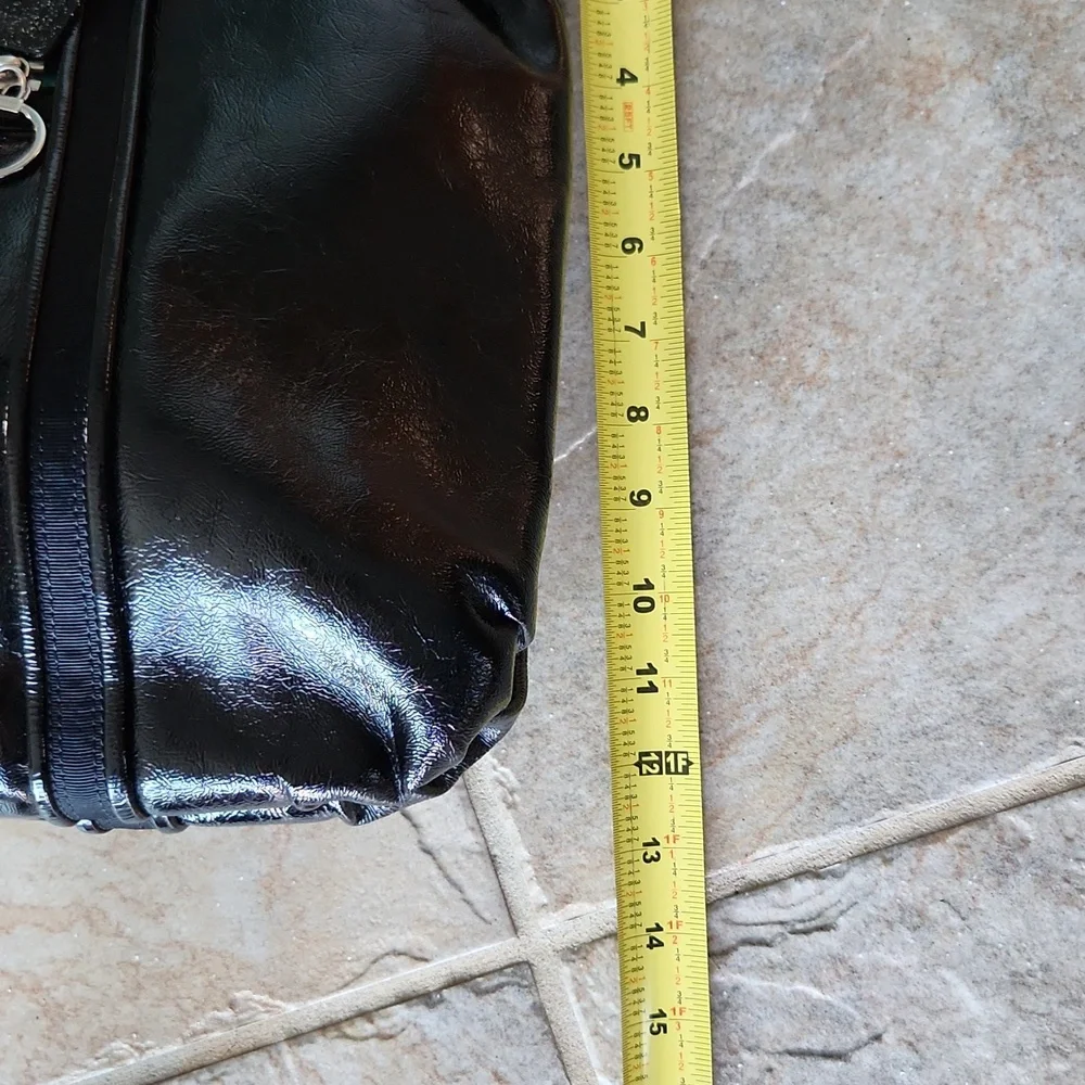 Coach Poppy Black Patent Leather Tote 13836 Y2k